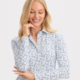 Printed Long Sleeve Polo