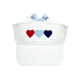 Patriotic Hearts Bow Visor (Girls)