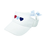 Patriotic Hearts Bow Visor (Girls)