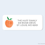 Peach Return Address Labels