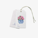 Peonies in Ginger Jar Gift Tags [Set of 8]