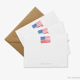 Personalized American Flag Flat Notes