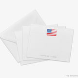 Personalized American Flag Flat Notes