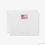 Personalized American Flag Flat Notes