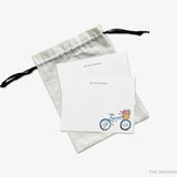 Personalized Bicycle Floral Flat Notes