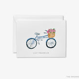 Personalized Bicycle Floral Greeting Cards