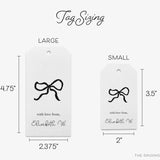 Personalized Black Bow Gift Tags