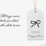 Personalized Black Bow Gift Tags