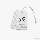 Personalized Black Bow Gift Tags