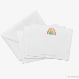 Personalized Bright Rainbow Flat Notes
