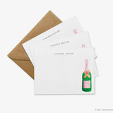 Personalized Champagne Bottle Flat Notes