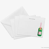 Personalized Champagne Bottle Flat Notes