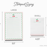 Personalized Cherry Notepad