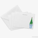 Personalized Christmas Topiary Flat Notes