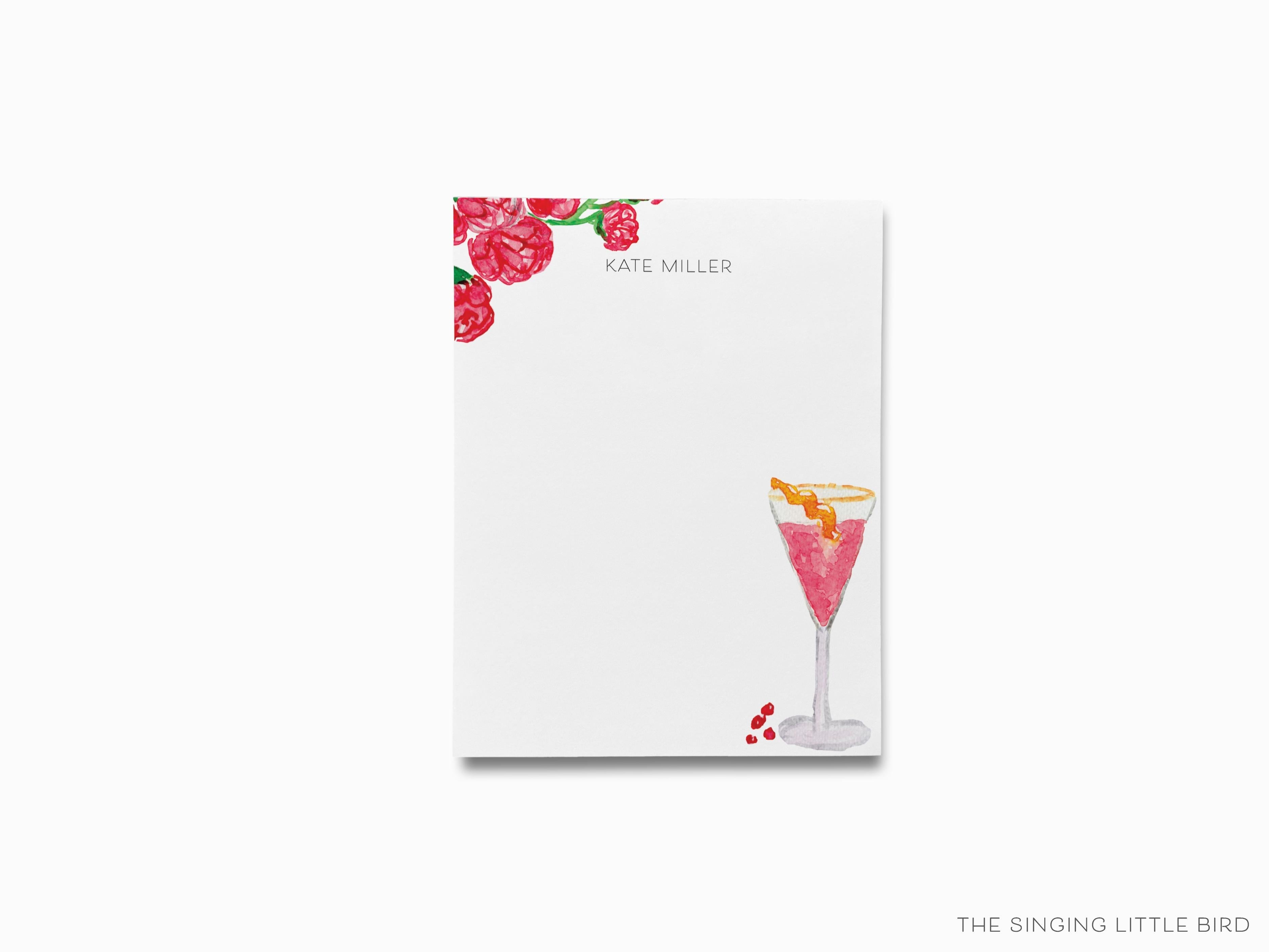 Cranberry Fizz Cocktail Notepad