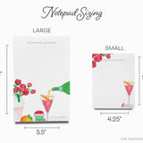Cranberry Fizz Cocktail Notepad