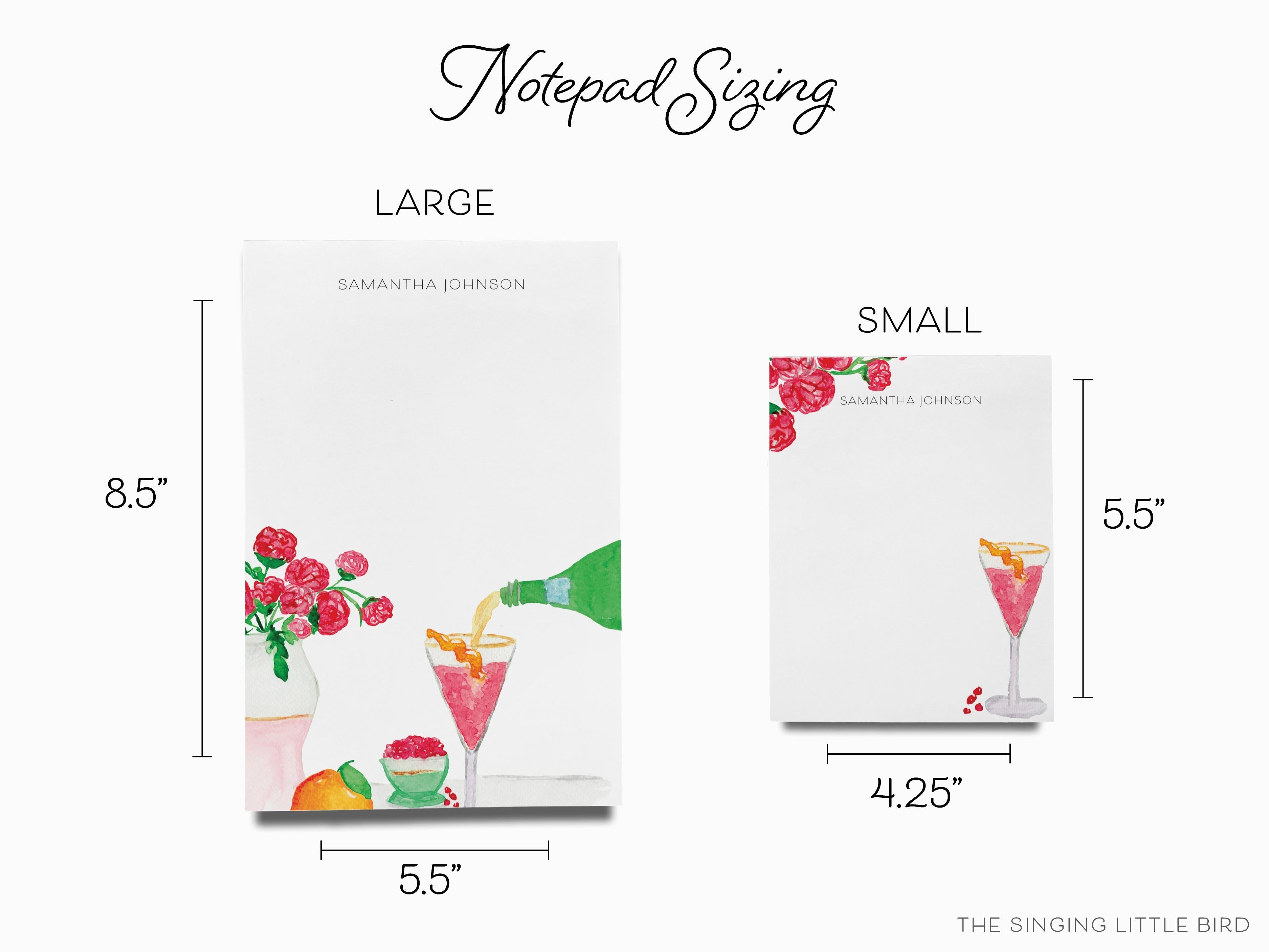 Cranberry Fizz Cocktail Notepad