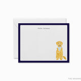 Personalized Golden Retriever Flat Notes