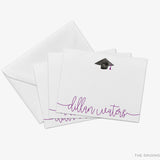 Personalized Graduation Cap Script Flat Notes