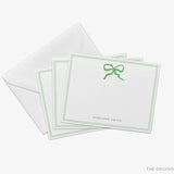 Personalized Green Bow Flat Notes