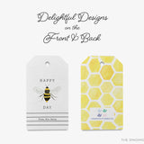 Personalized Happy Bee Day Gift Tags
