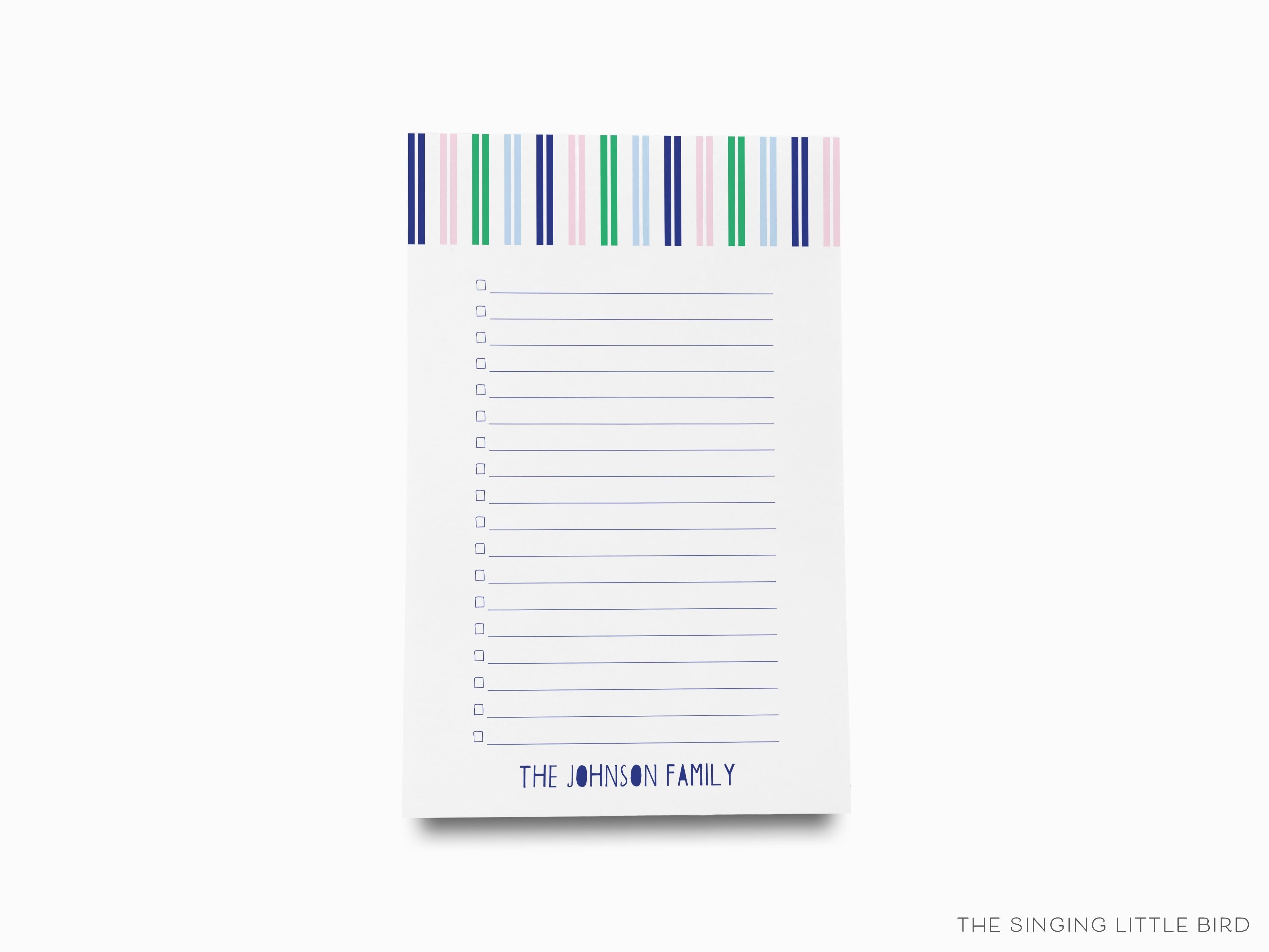 Happy Stripe Gingham Notepad