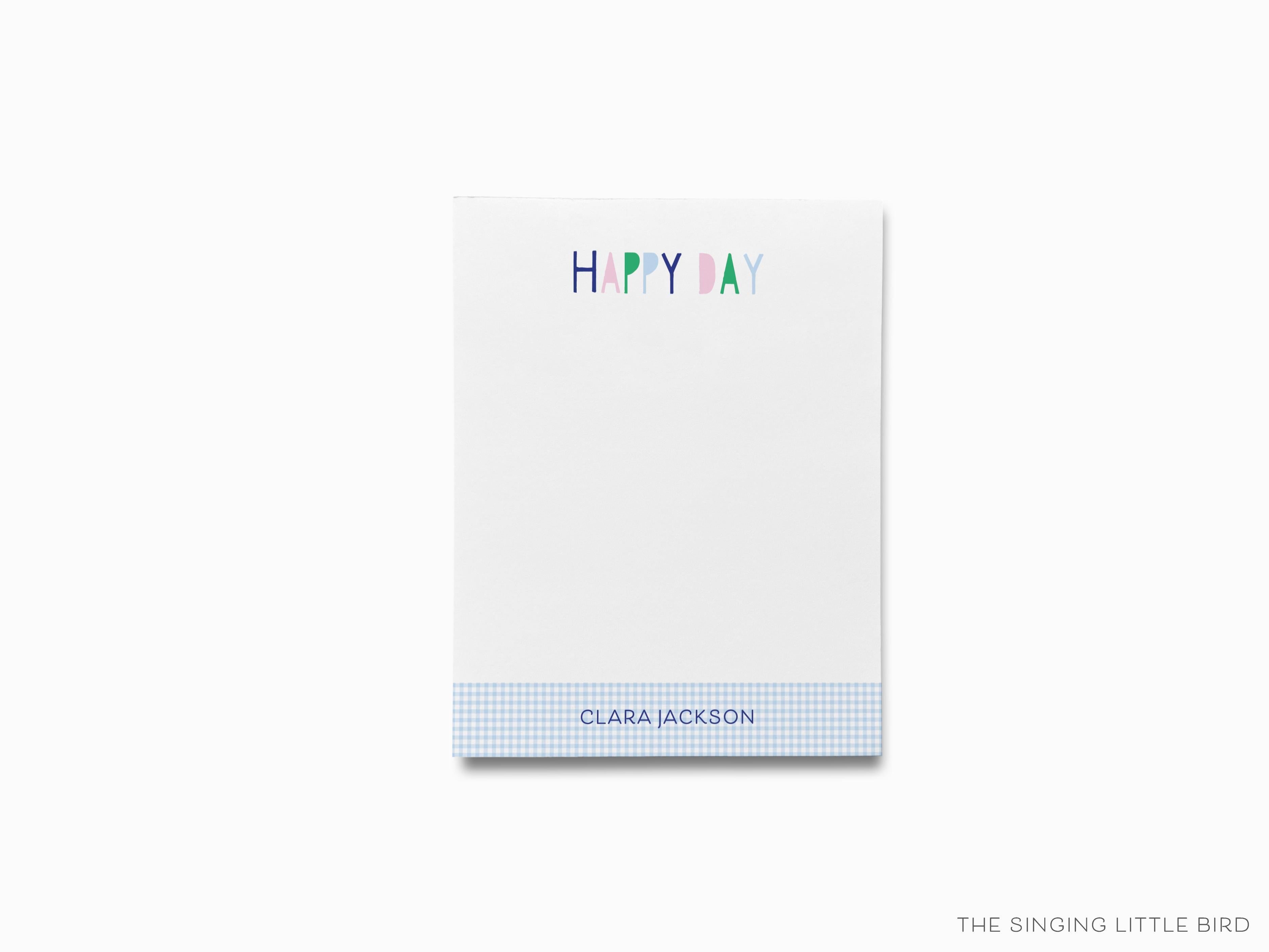 Happy Stripe Gingham Notepad