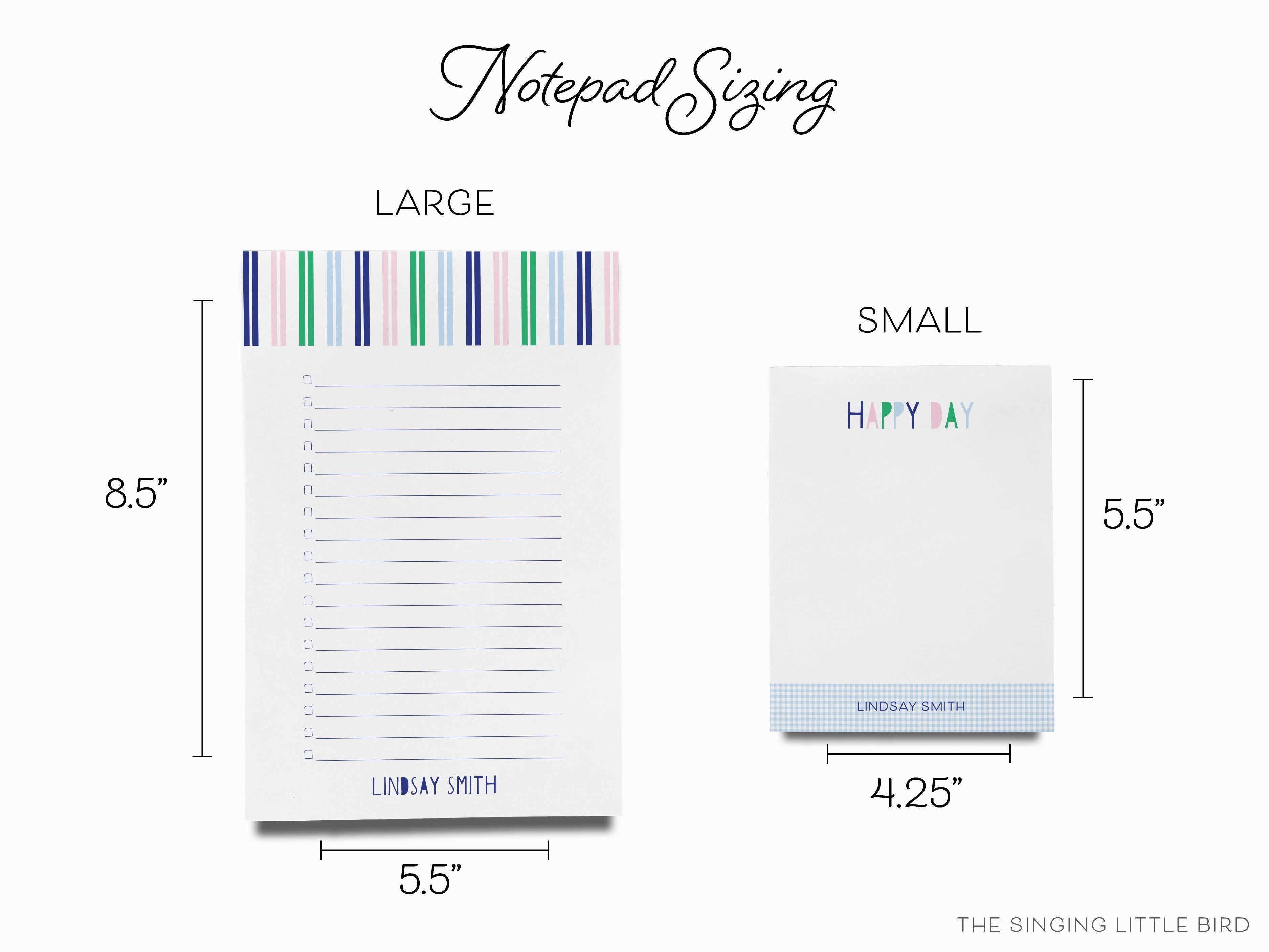 Happy Stripe Gingham Notepad