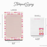 Personalized Heart Sunglasses Notepad