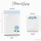 Personalized Hydrangea Notepad