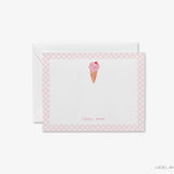 Personalized Ice Cream Cone Flat Notes