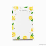 Personalized Lemon Notepad