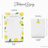 Personalized Lemon Notepad