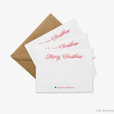 Personalized Merry Christmas Script Flat Notes