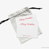 Personalized Merry Christmas Script Flat Notes