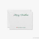 Personalized Merry Christmas Script Flat Notes