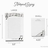 Personalized Music Lovers Notepad