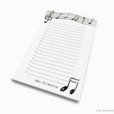 Personalized Music Lovers Notepad