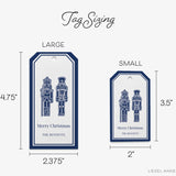 Personalized Navy Gingerbread Nutcracker Gift Tags