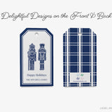 Personalized Navy Gingerbread Nutcracker Gift Tags
