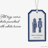 Personalized Navy Gingerbread Nutcracker Gift Tags