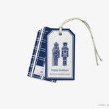 Personalized Navy Gingerbread Nutcracker Gift Tags