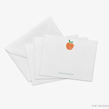 Personalized Peach Flat Notes