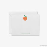 Personalized Peach Flat Notes