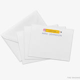 Personalized Pencil Teacher Flat Notes