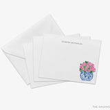 Personalized Peonies in Ginger Jar Flat Notes