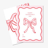 Personalized Pink & Red Bow Classic Mini Valentine
