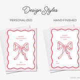 Personalized Pink & Red Bow Classic Mini Valentine