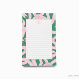 Personalized Pink and Green Bow Notepad