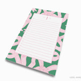 Personalized Pink and Green Bow Notepad